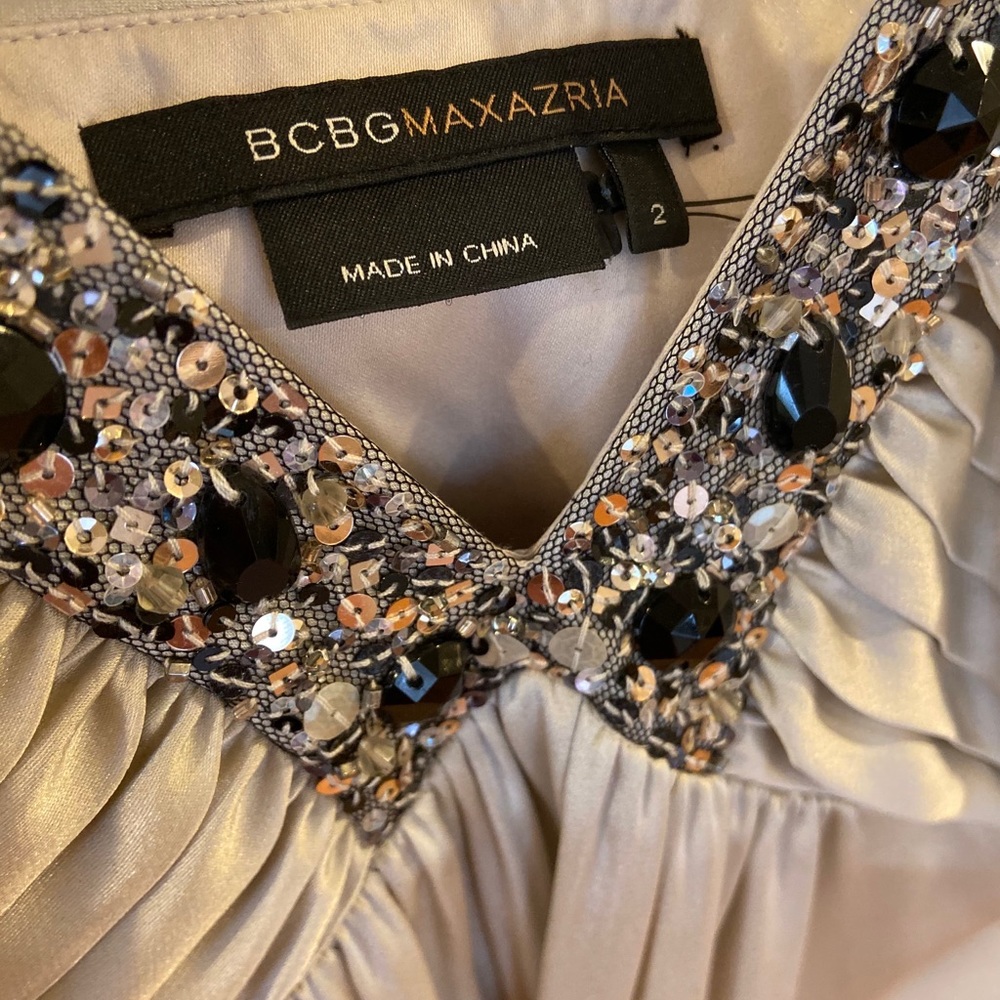 BCBGMaxAzria size 2 silver black cocktail dress
